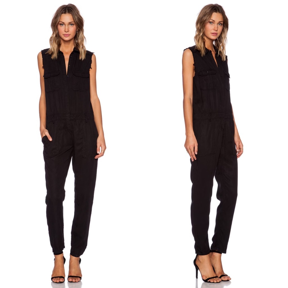 ETIENNE MARCEL Sleeveless Jumpsuit in Black Small